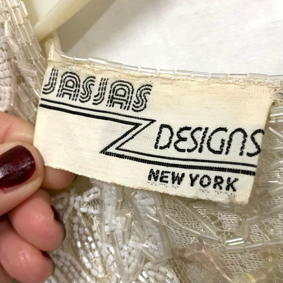 COPY - Vintage Lace & Sequin Evening Gown (2 piece) Size Small - Picture 8 of 16